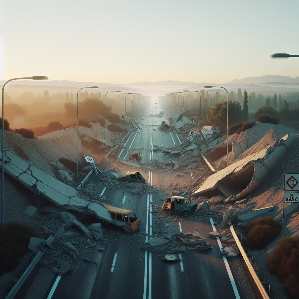 Estado Alarmante de las Carreteras Españolas según la AEC - Marketplace Insights - Imagen generada por IA