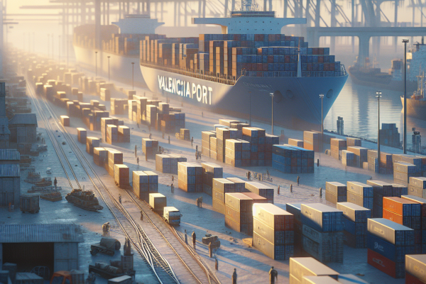 El Ferrocarril Transporta Más de 1,2 Millones de Toneladas en Valenciaport - Marketplace Insights - Imagen generada por IA