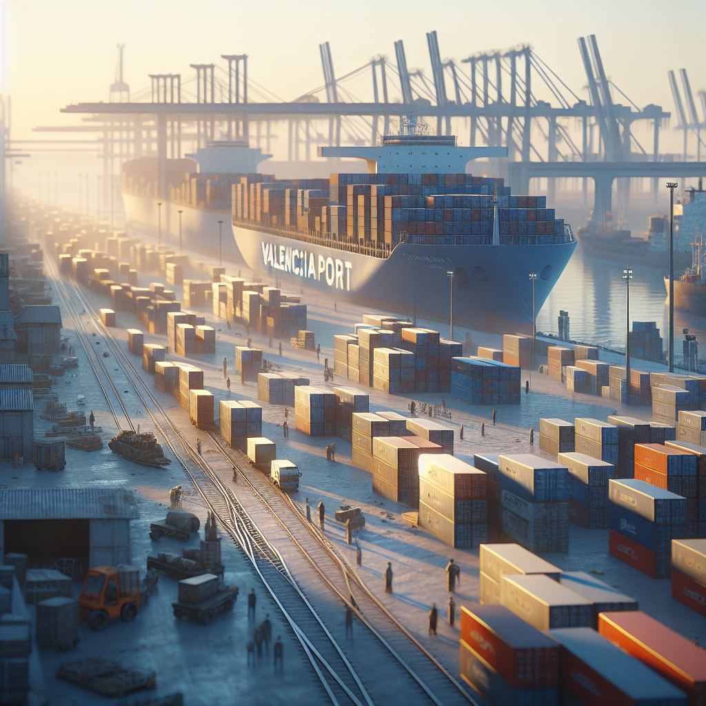 El Ferrocarril Transporta Más de 1,2 Millones de Toneladas en Valenciaport - Marketplace Insights - Imagen generada por IA