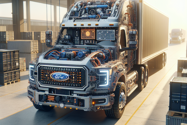 Anuncio de Ford Trucks: Innovación y Rendimiento para Profesionales - Marketplace Insights - Imagen generada por IA