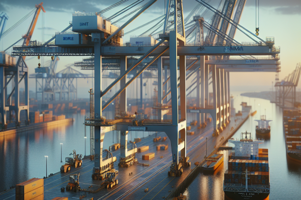 Bergé Moderniza Su Parque de Grúas en Pasaia y Aumenta su Capacidad Operativa - Marketplace Insights - Imagen generada por IA