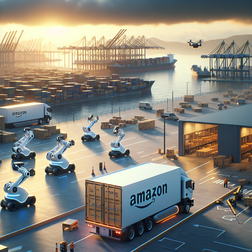 Amazon Presenta Su Tecnología de IA y Robótica para Delivery Eficiente - Marketplace Insights - Imagen generada por IA