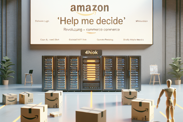 Cómo Amazon Revoluciona el Comercio con la Función "Help Me Decide" - Marketplace Insights - Imagen generada por IA