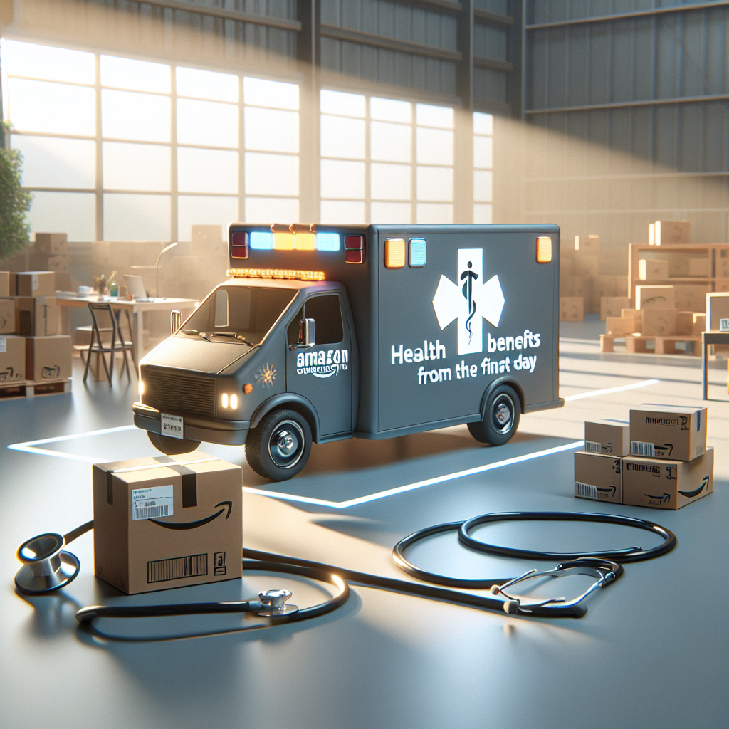 Beneficios de Salud para Empleados de Amazon Desde el Primer Día - Marketplace Insights - Imagen generada por IA