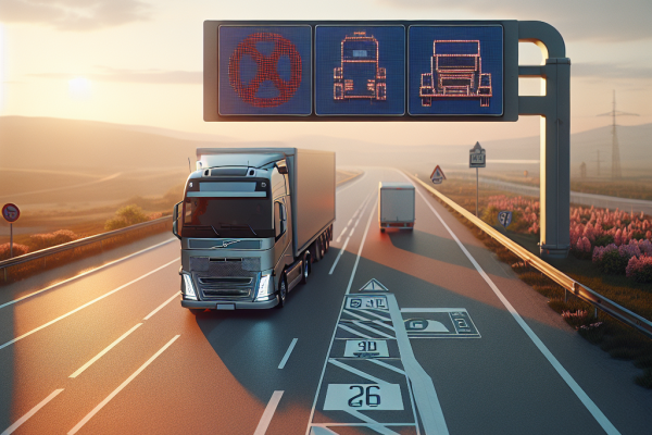 La DGT Reconoce Multas a Camiones Pese a Circular Correctamente - Marketplace Insights - Imagen generada por IA