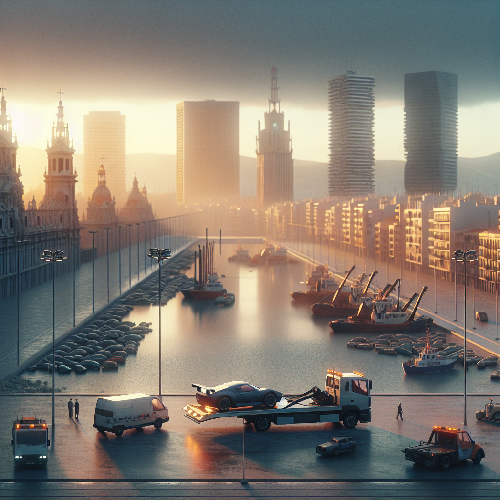Las Empresas de Grúas Denuncian el Acaparamiento de Vehículos en Valencia - Marketplace Insights - Imagen generada por IA