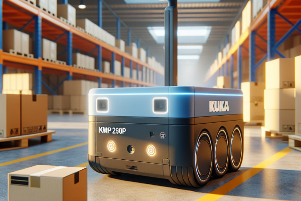 Kuka Presenta Su Nuevo Robot AMR KMP 250P Para Logística Eficiente - Marketplace Insights - Imagen generada por IA