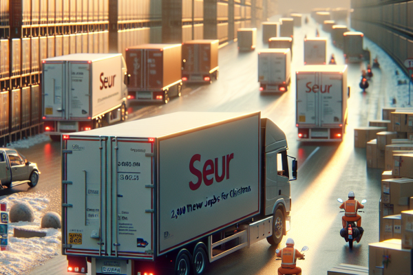 SEUR Refuerza Su Plantilla con 2.800 Nuevos Empleos para la Navidad - Marketplace Insights - Imagen generada por IA