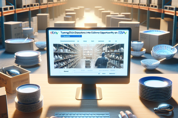 Transformar Donaciones de Vajilla en Oportunidades Culinarias en eBay - Marketplace Insights - Imagen generada por IA