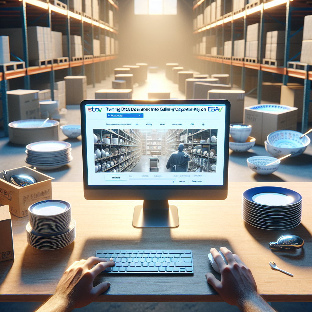 Transformar Donaciones de Vajilla en Oportunidades Culinarias en eBay - Marketplace Insights - Imagen generada por IA