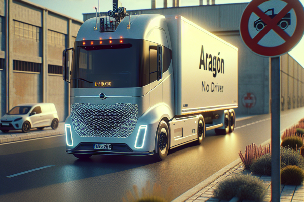 Sesé e Iveco Impulsan Proyecto de Camiones Autónomos en Aragón - Marketplace Insights - Imagen generada por IA