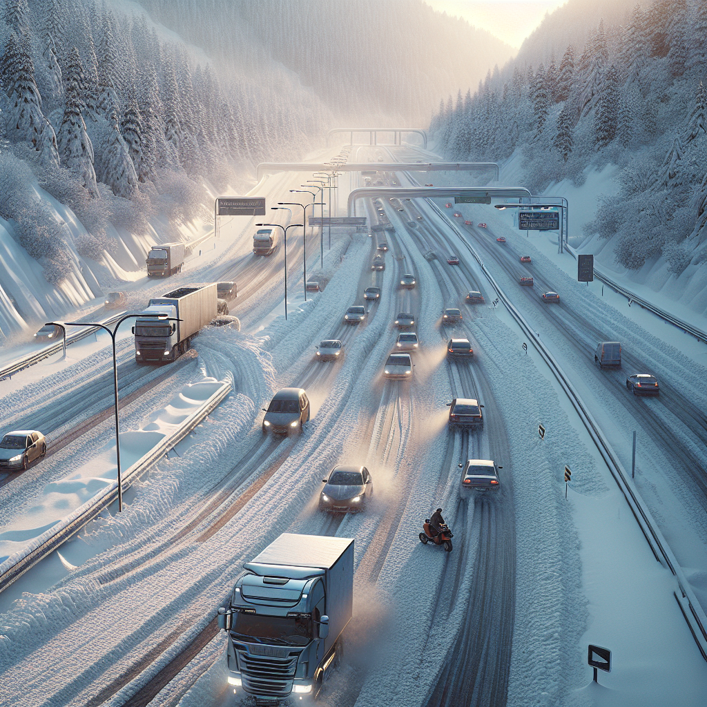 recomendaciones de tráfico por el temporal de nieve en Francia - Marketplace Insights - Imagen generada por IA