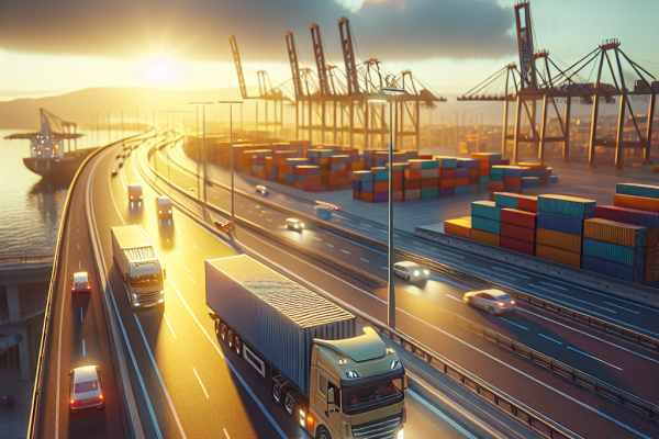 El Transporte de Mercancías Crece Un 3,1% en 2024 en el Mercado Ibérico - Marketplace Insights - Imagen generada por IA