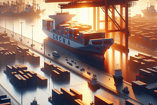 China Responde a Tarifa del 10% Impuesta por EE.UU. en Importaciones Globales - Marketplace Insights - Imagen generada por IA