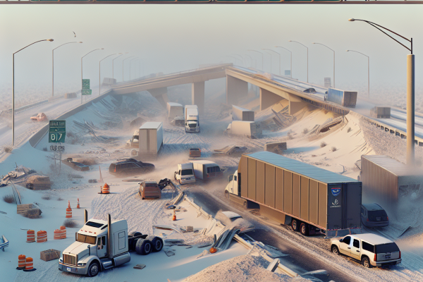 Colapsan Carreteras y Áreas de Descanso por el Temporal en el Transporte - Marketplace Insights - Imagen generada por IA