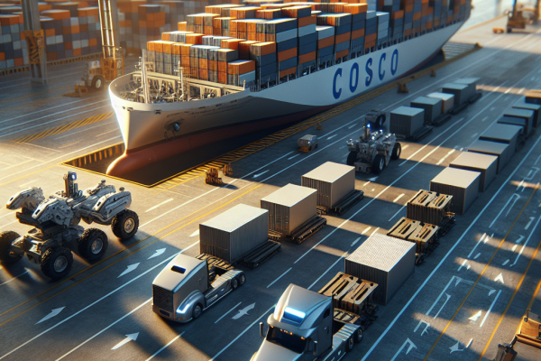 COSCO Suspende Nuevas Reservas a Seis Países por Conflictos en Oriente Medio - Marketplace Insights - Imagen generada por IA