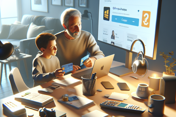 El 98% de las Familias Españolas Supervisa Las Compras Online de Sus Hijos - Marketplace Insights - Imagen generada por IA