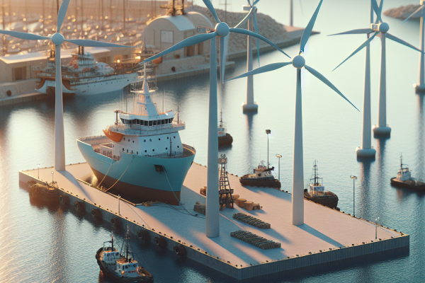 PortCastelló Aspira a 75 Millones Para Impulsar Eólica Marina Flotante - Marketplace Insights - Imagen generada por IA