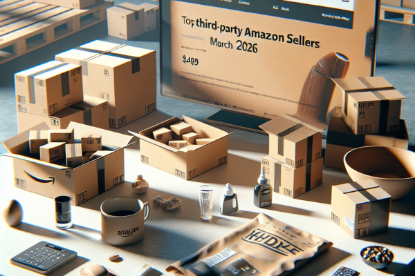 Top Vendedores de Amazon de Terceros para Marzo de 2026 - Marketplace Insights - Imagen generada por IA